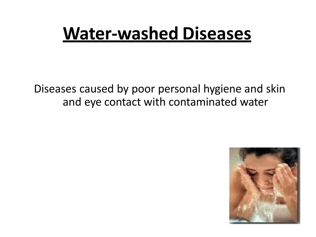 water washeddiseases