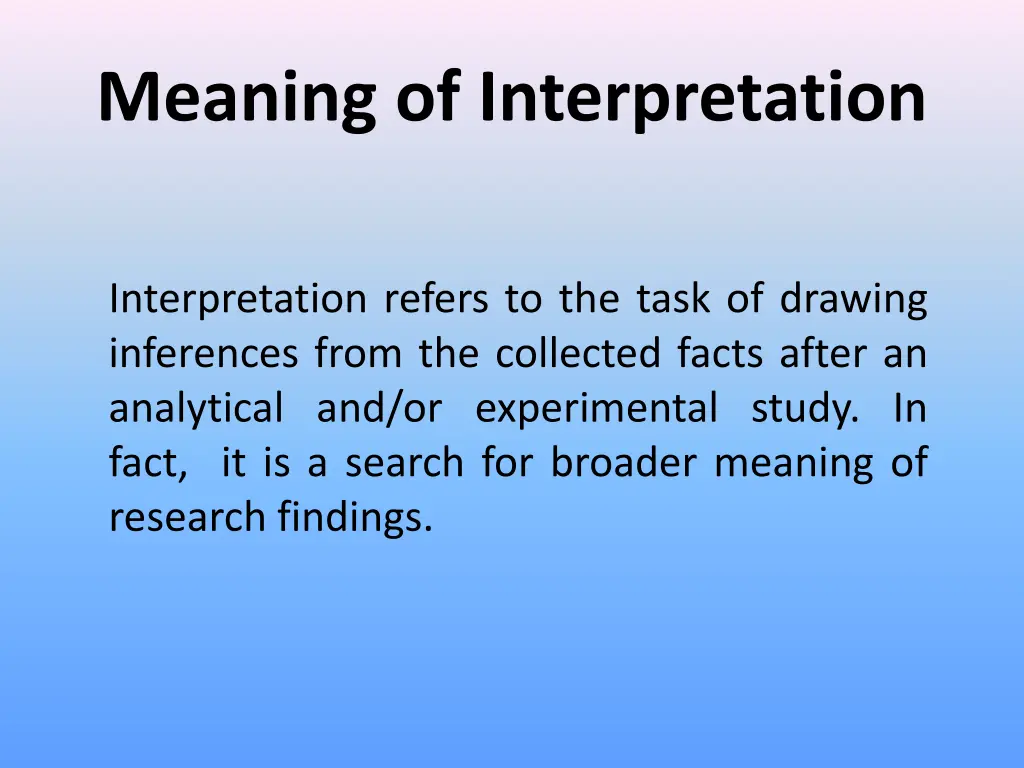 meaning of interpretation