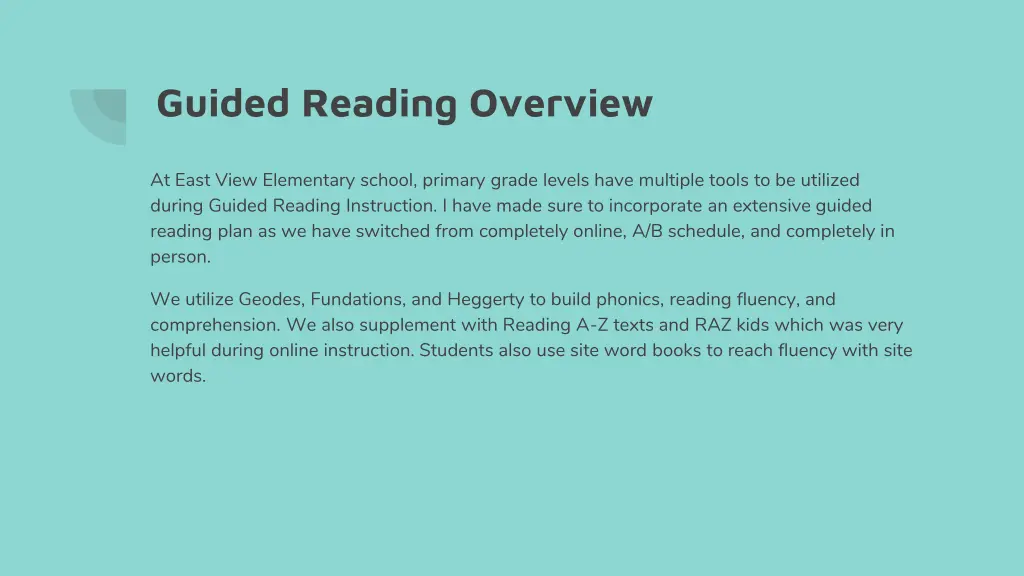 guided reading overview