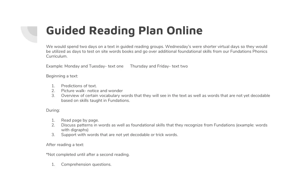 guided reading plan online 1