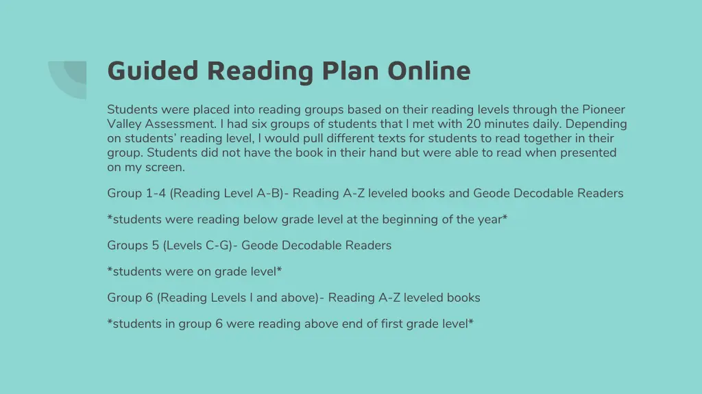 guided reading plan online