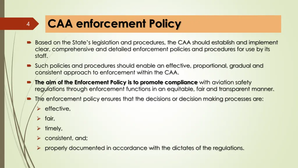 caa enforcement policy