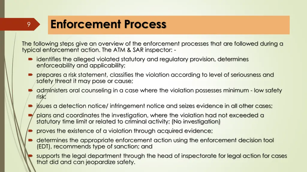 enforcement process