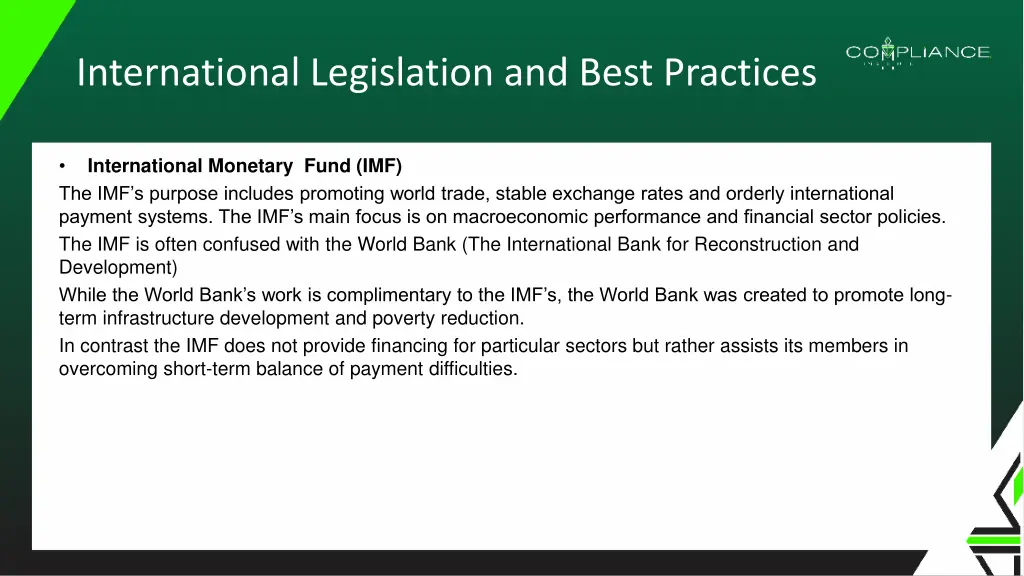 international legislation and best practices 3