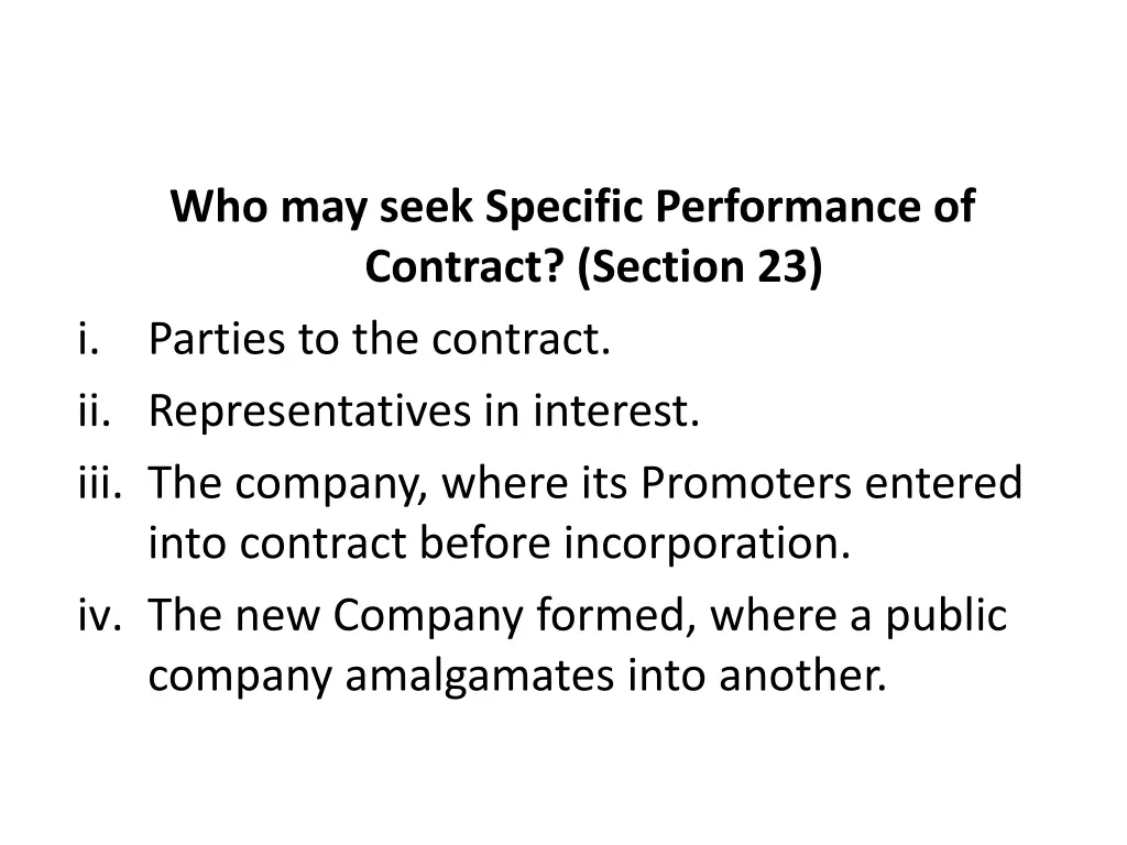 who may seek specific performance of contract