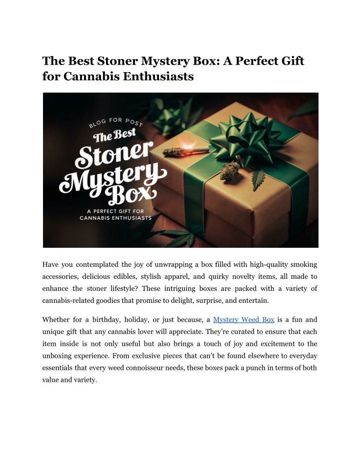 the best stoner mystery box a perfect gift