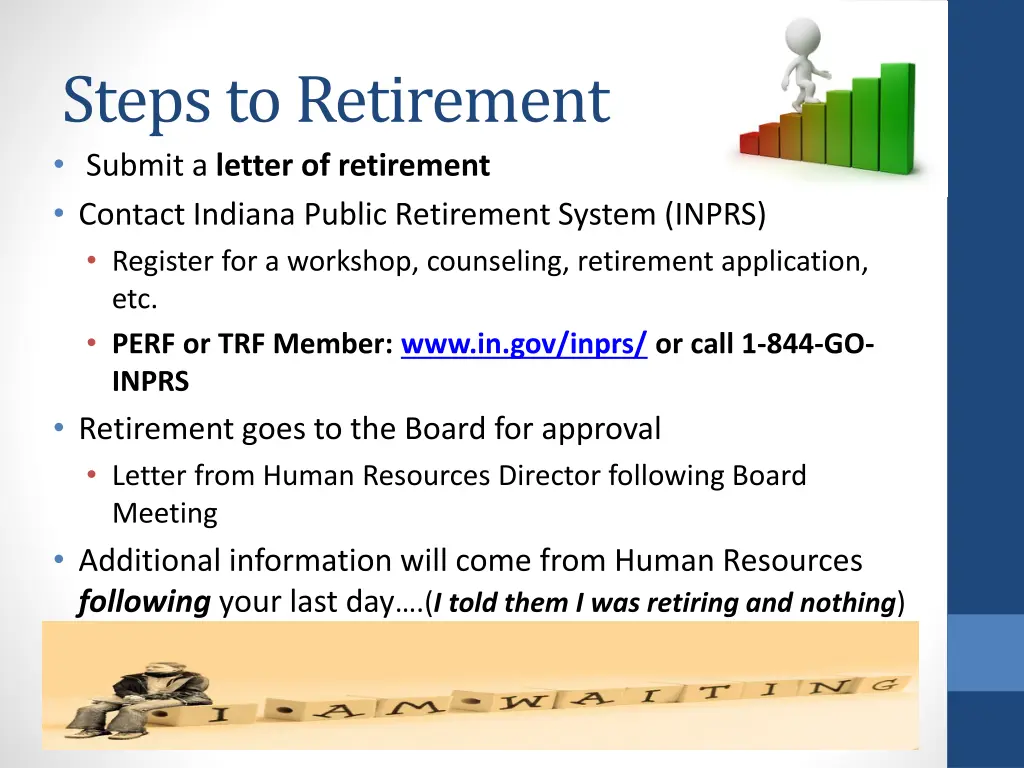 steps to retirement submit a letter of retirement