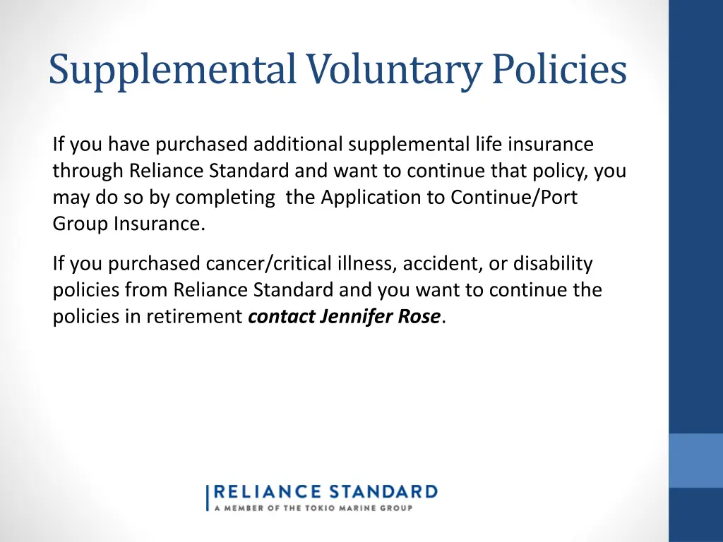 supplemental voluntary policies