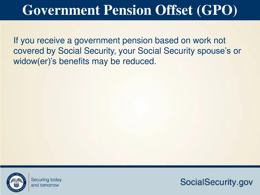 government pension offset gpo