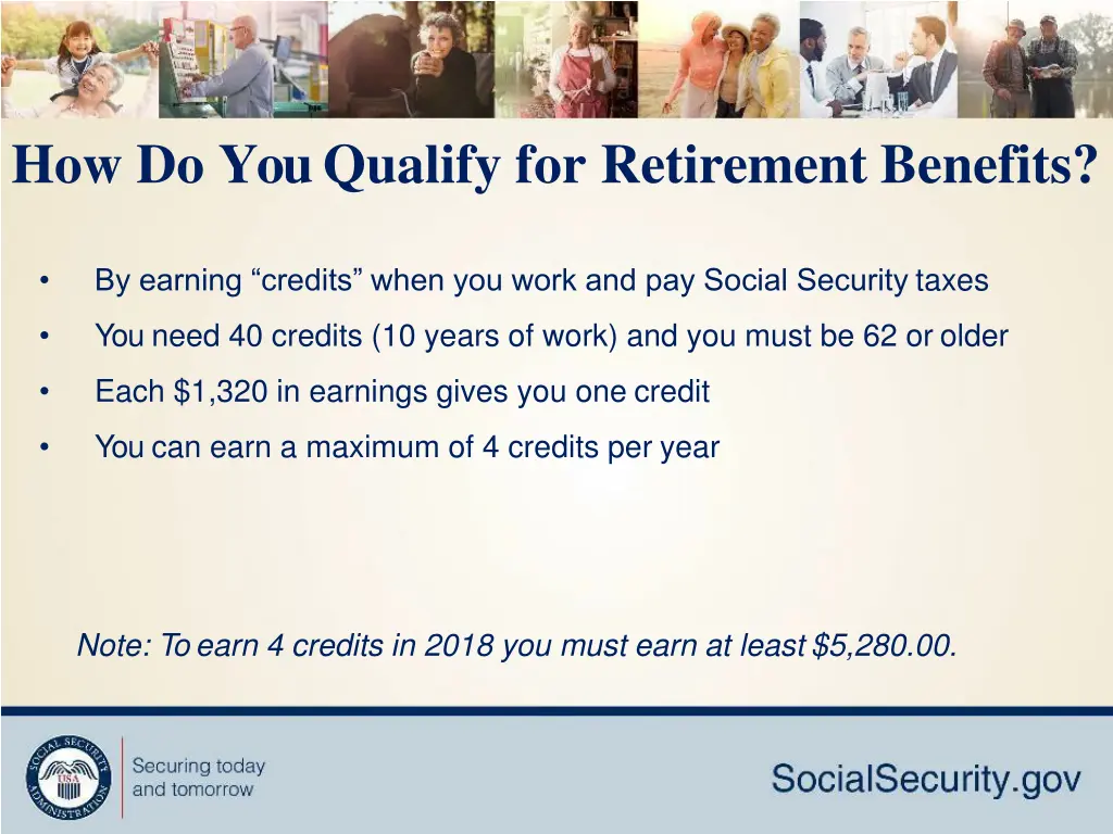 how do you qualify for retirement benefits