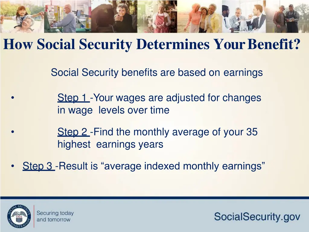 how social security determines yourbenefit