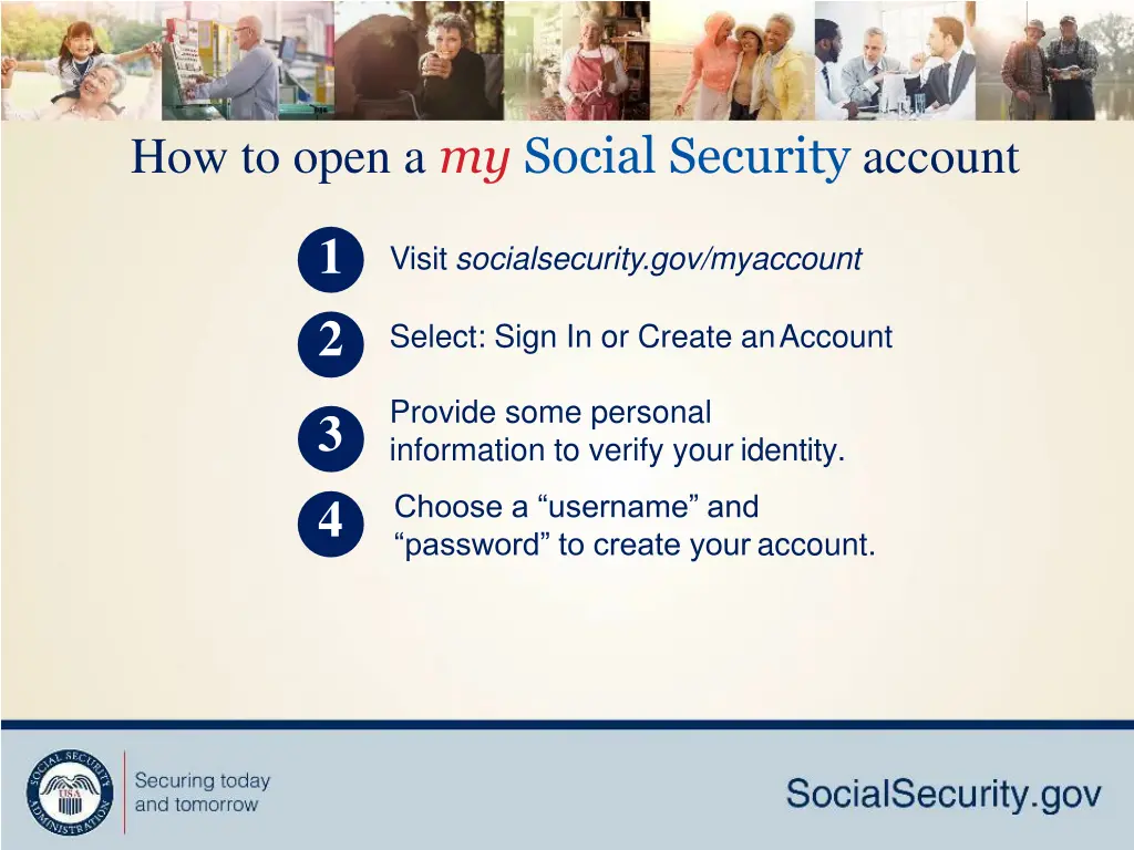 how to open a my social security account