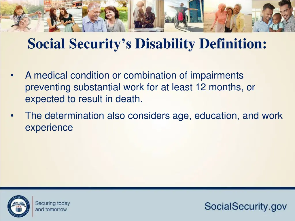 social security s disability definition