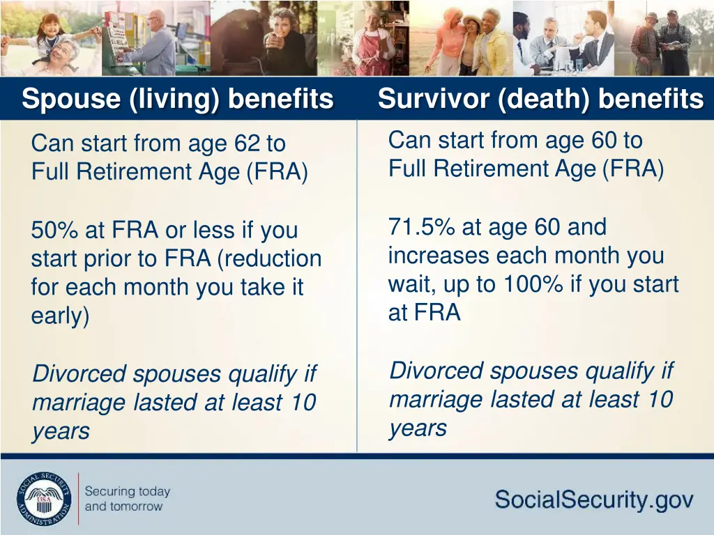 spouse living benefits