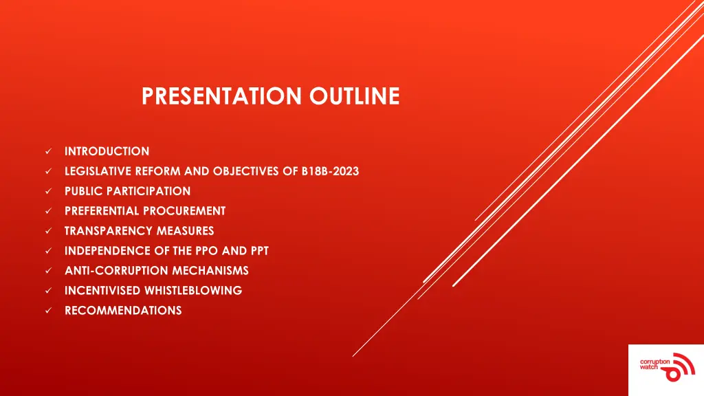 presentation outline