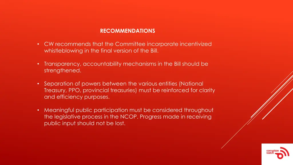 recommendations 1