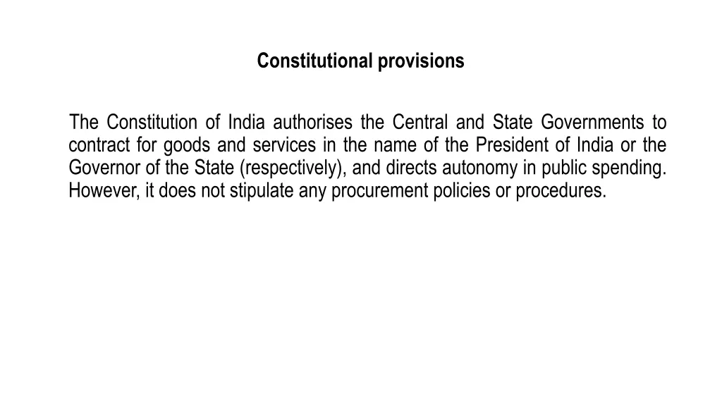 constitutional provisions