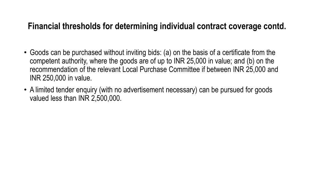 financial thresholds for determining individual 1