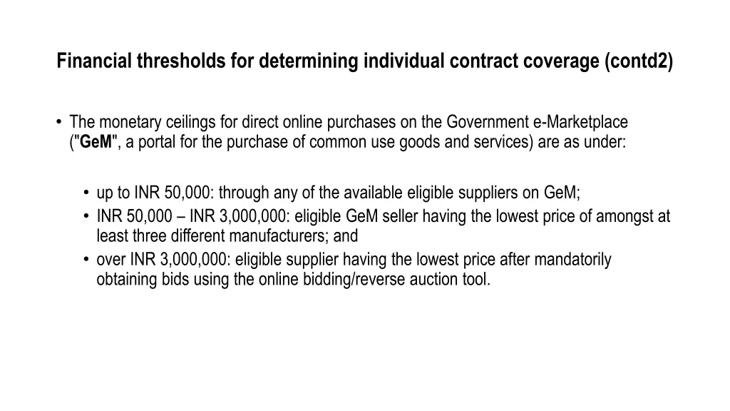 financial thresholds for determining individual 2