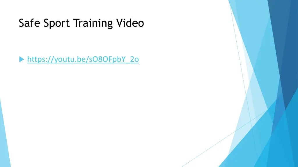 safe sport training video