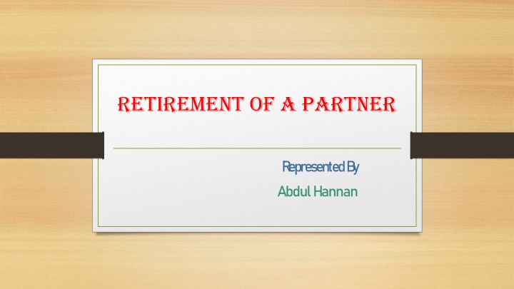 retirement of a partner