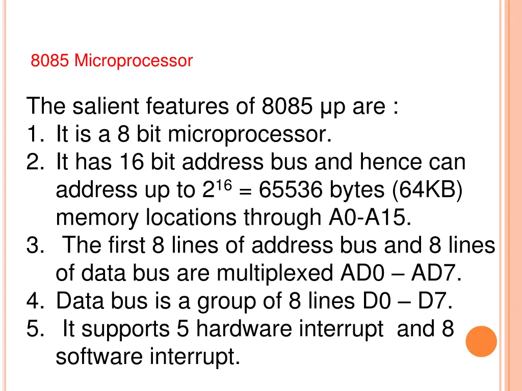 8085 microprocessor