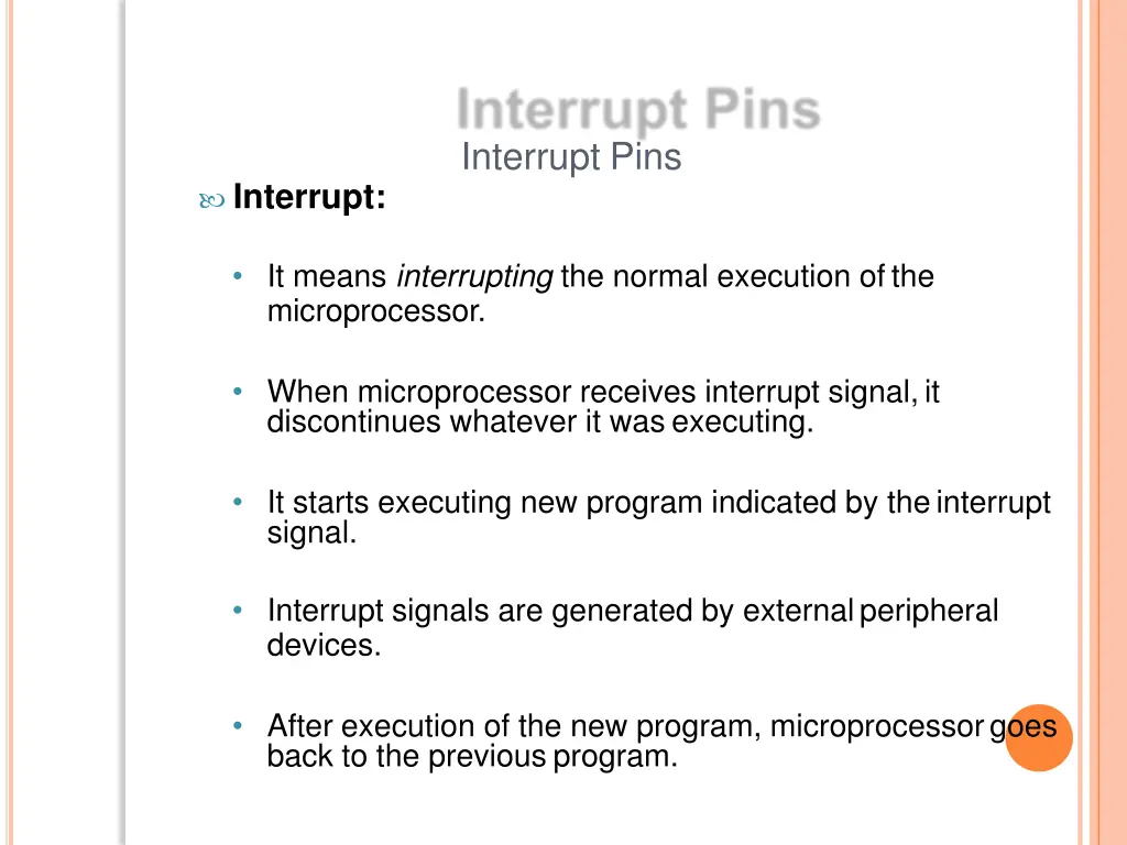 interrupt pins