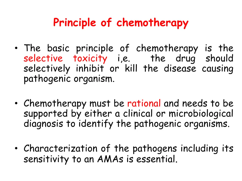 principle of chemotherapy