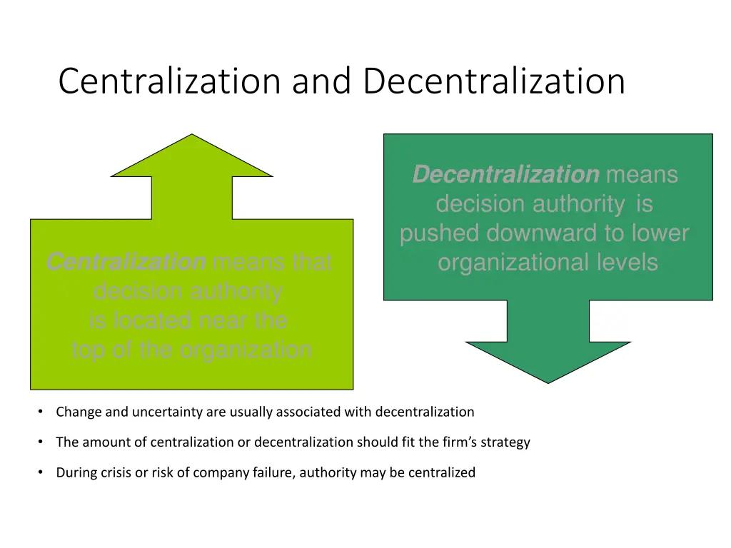 centralization and decentralization