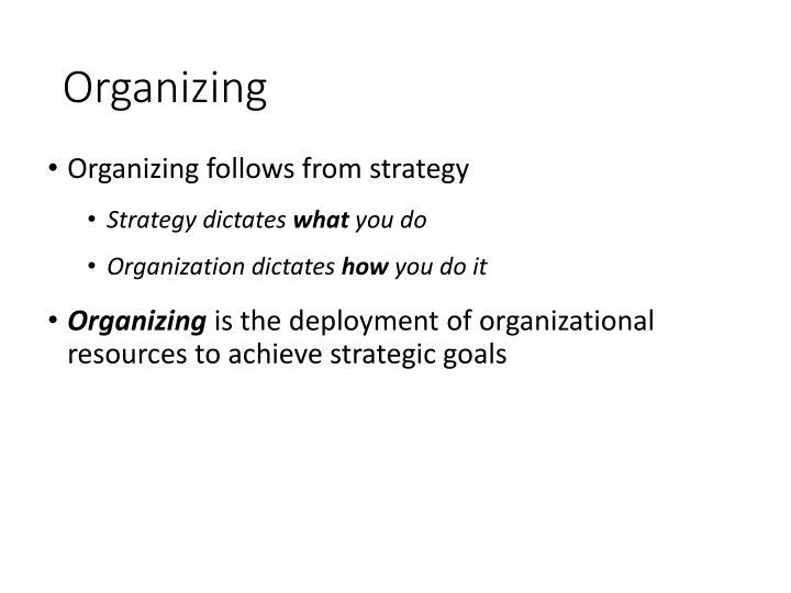 organizing