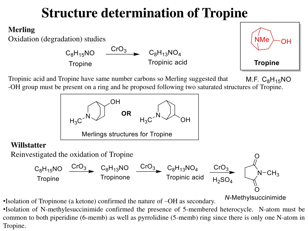 structure determination of tropine 1