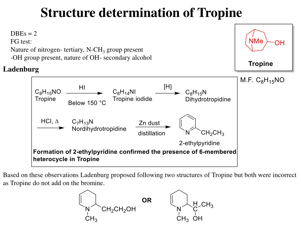 structure determination of tropine