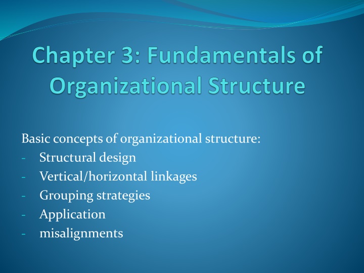 basic concepts of organizational structure