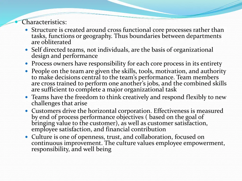 characteristics structure is created around cross