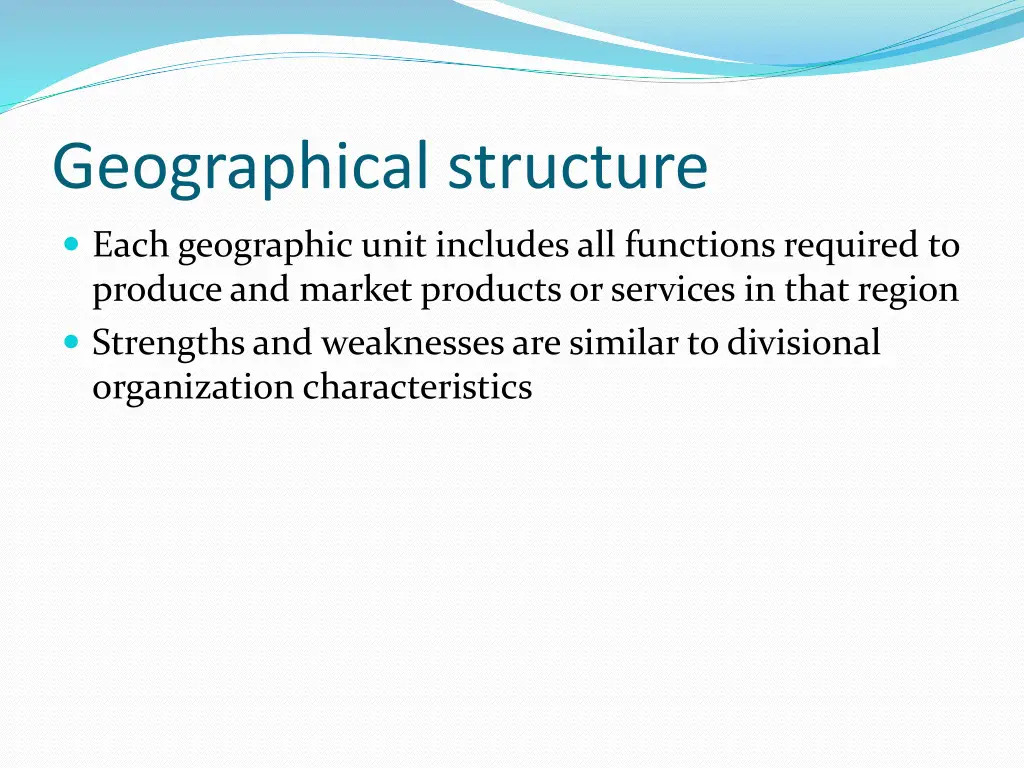 geographical structure