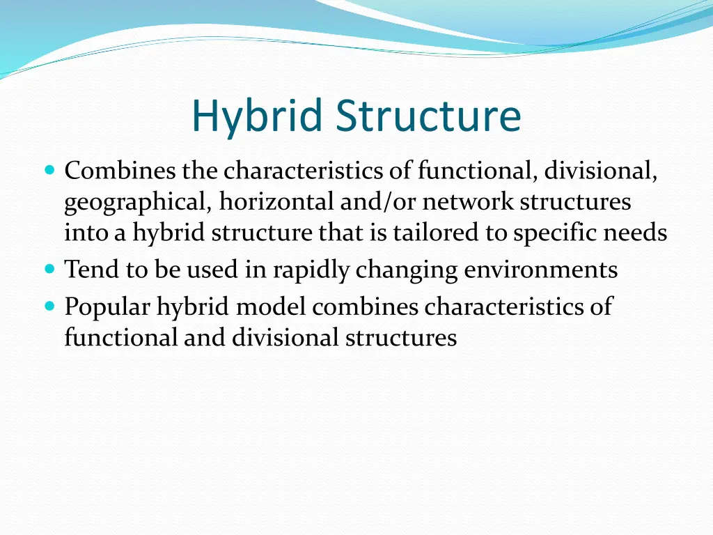 hybrid structure