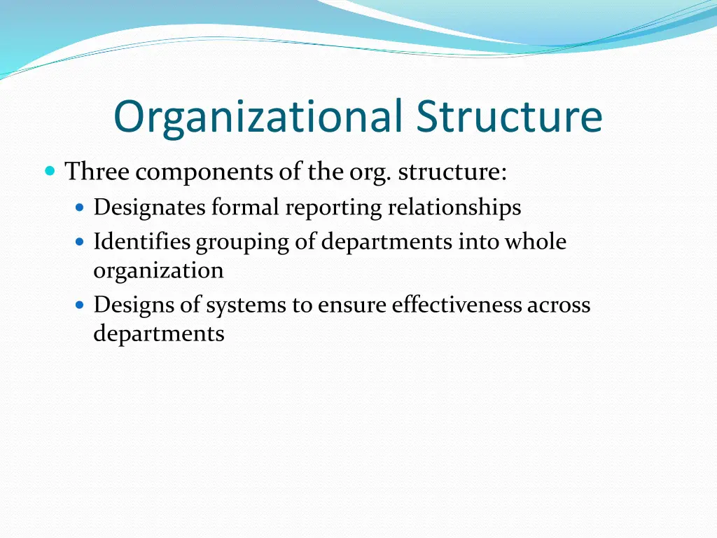 organizational structure