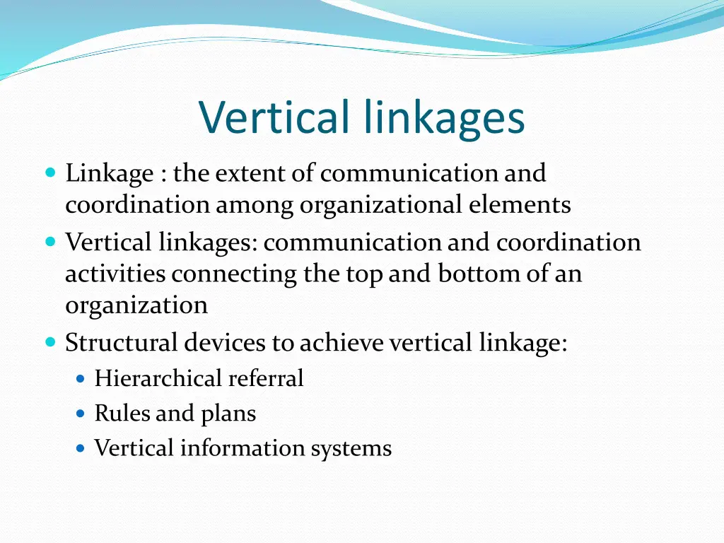 vertical linkages