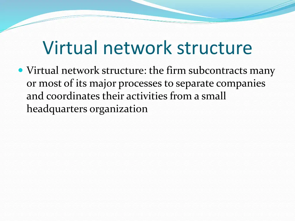 virtual network structure