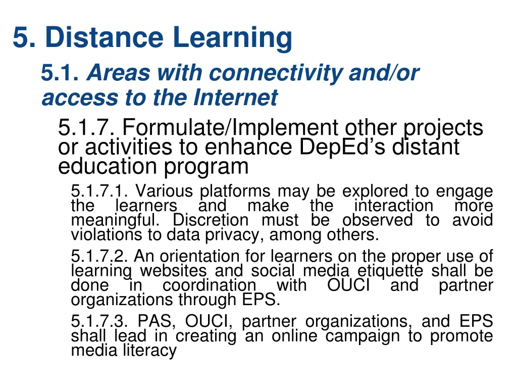 5 distance learning 5 1 areas with connectivity 2