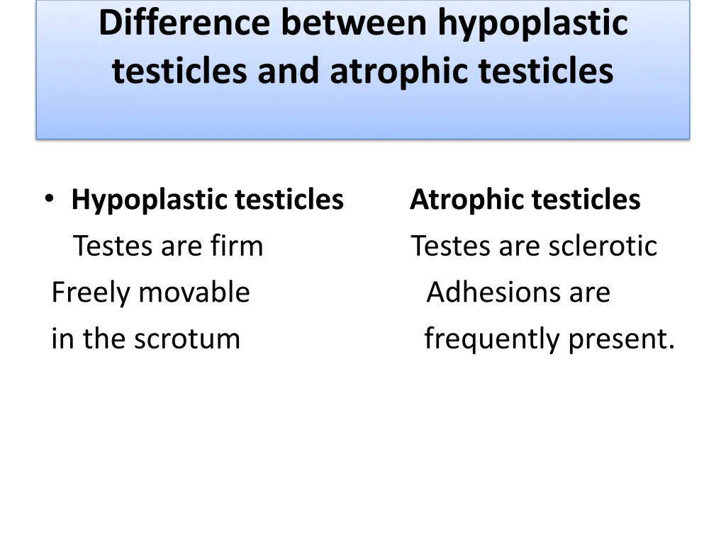 difference between hypoplastic testicles