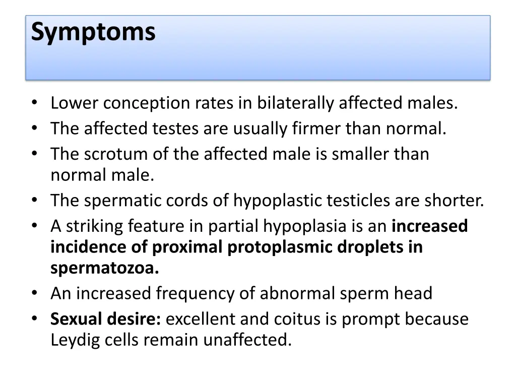 symptoms