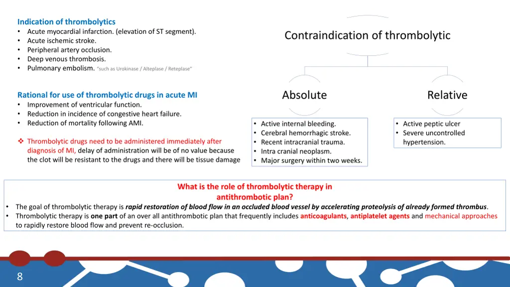 indication of thrombolytics acute myocardial