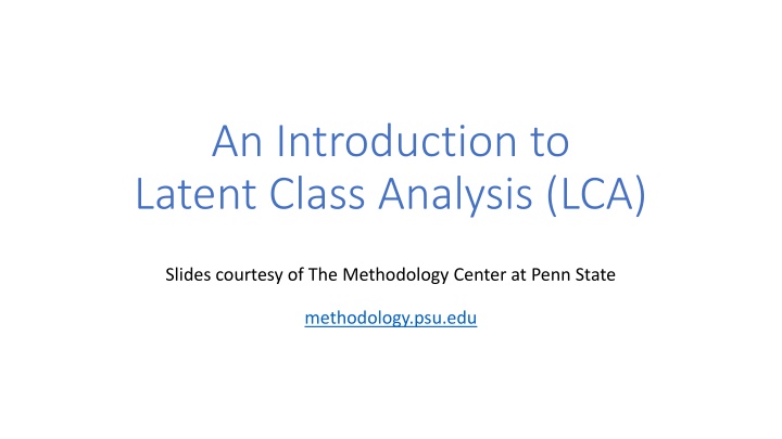 an introduction to latent class analysis lca