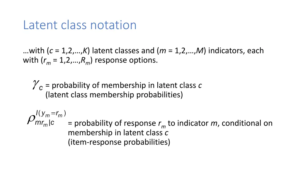 latent class notation 2