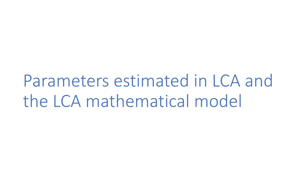 parameters estimated