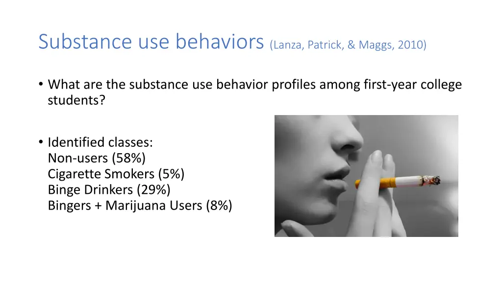 substance use behaviors lanza patrick maggs 2010