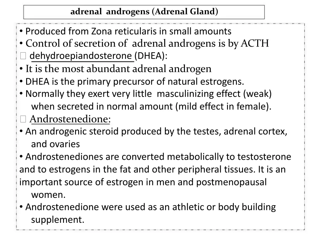 adrenal androgens adrenal gland