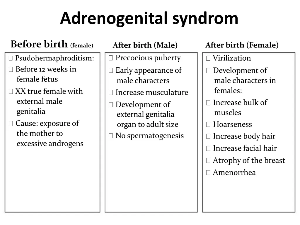 adrenogenital syndrom 1