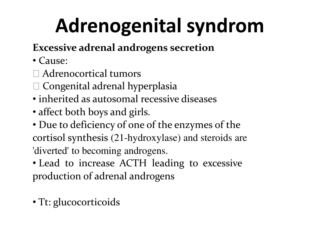 adrenogenital syndrom